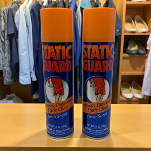 Lot 2 x NEW Original Static Guard Fresh Linen Scent Spray All Fabrics 5.5 oz